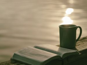 Bible and coffee