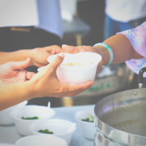 Ways to serve feature image of hands passing out soup