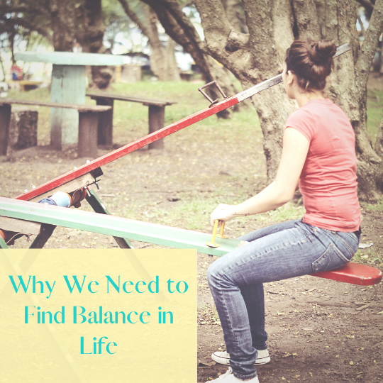 Find Balance in Life feature image of woman on see-saw