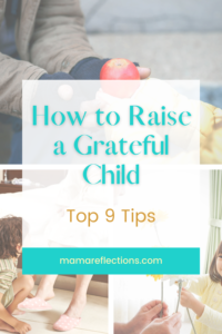 How to raise a grateful child pinnable image of children giving and helping others