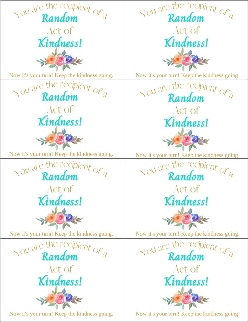 kindness card printable