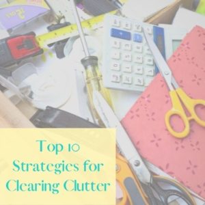 clearing clutter feature image of a junky drawer
