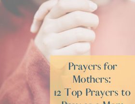 Prayers for Mothers feature image of zoomed in folded hands.