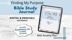 Picture of the Finding My Purpose Bible Study Journal
