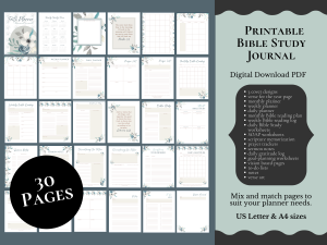 Sample pages image of printable Bible Study Journal