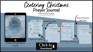 Picture of Centering Christmas Prayer Journal pages